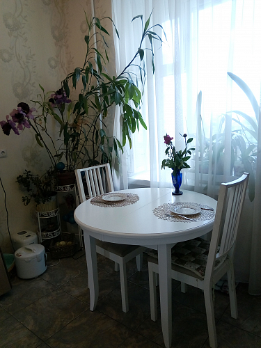 Обеденный стол Балет белая эмаль фото покупателя 5